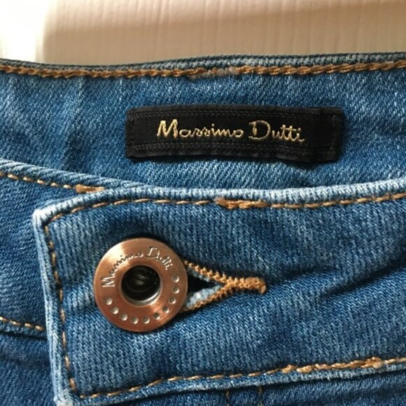 massimo Dutti High Rise Ankle Flare Jeans - Picture 4 of 9